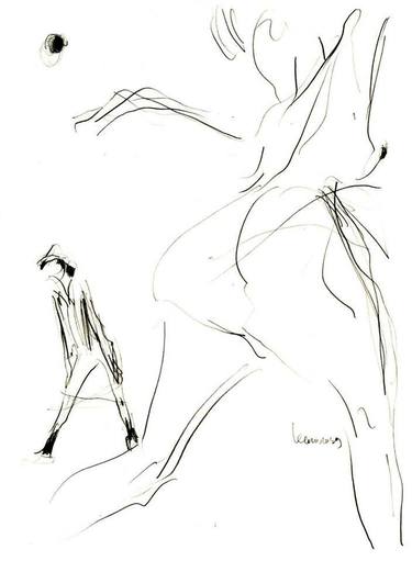 Original Expressionism Nude Drawings by Saken Bektiyar