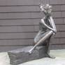 Fragile-Outdoor bronze sculpture-profile