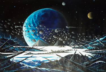 Print of Surrealism Outer Space Paintings by Bagia Antonio