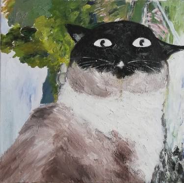 Original Expressionism Cats Paintings by 傅 仪