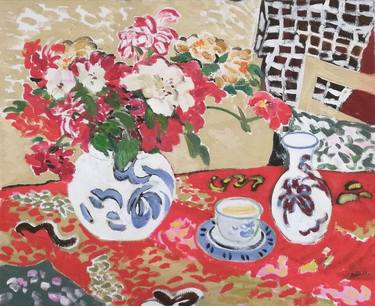 Print of Expressionism Floral Paintings by 傅 仪