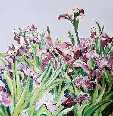 Original Expressionism Floral Paintings by 傅 仪