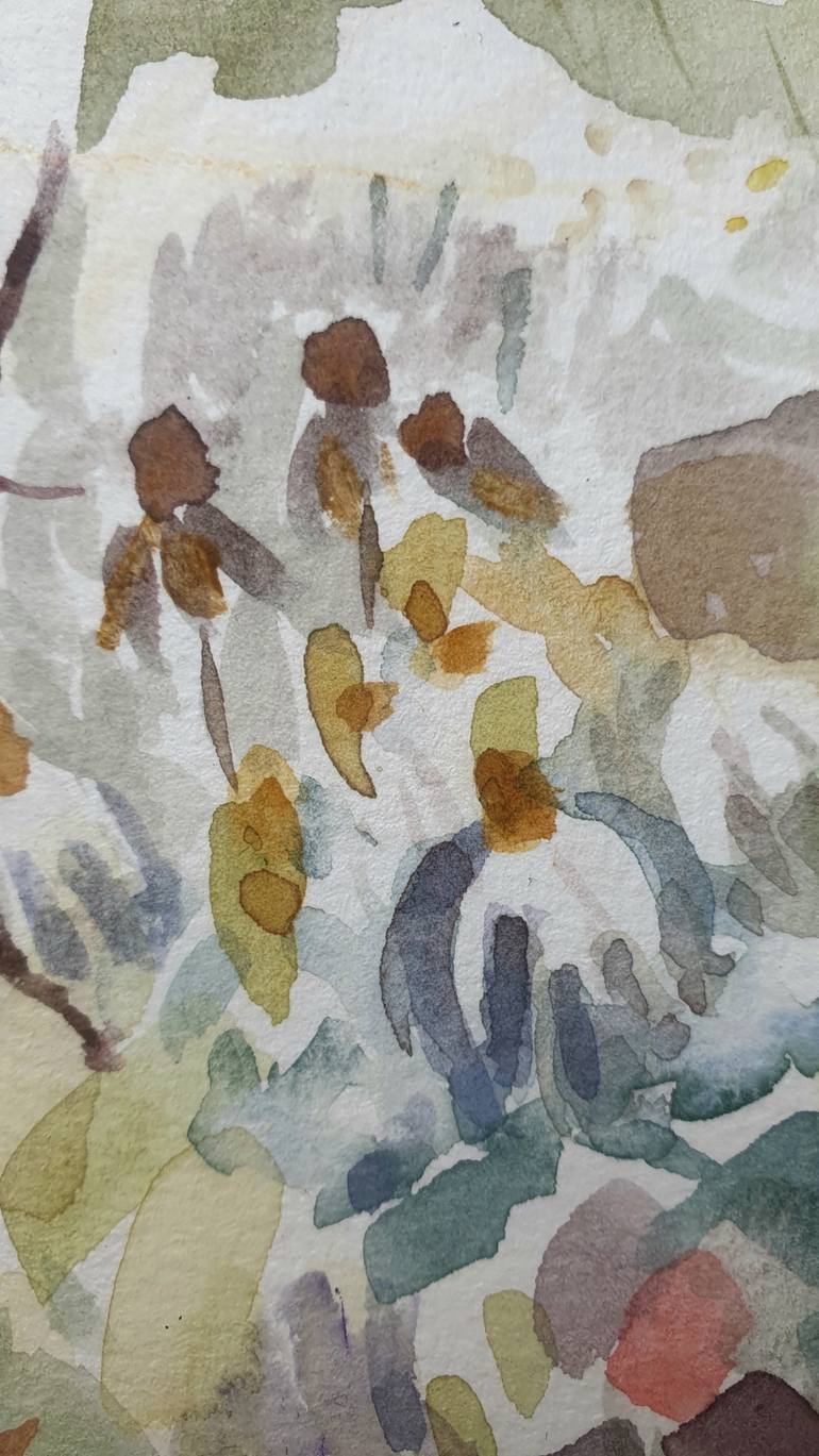 Original Abstract Expressionism Botanic Painting by Olena Lykhodid
