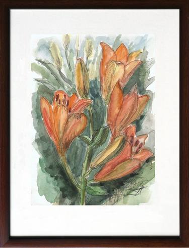 Print of Fine Art Floral Paintings by Olena Lykhodid