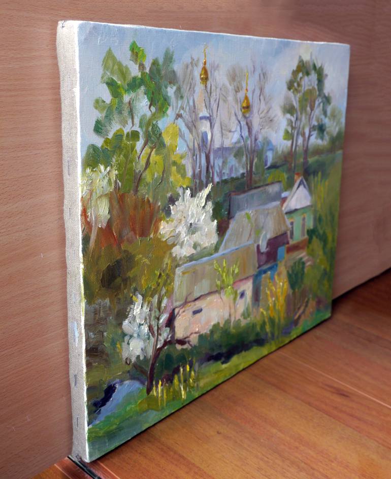 Original Impressionism Landscape Painting by Olena Lykhodid