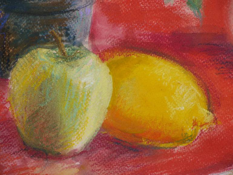 Original Impressionism Still Life Drawing by Olena Lykhodid
