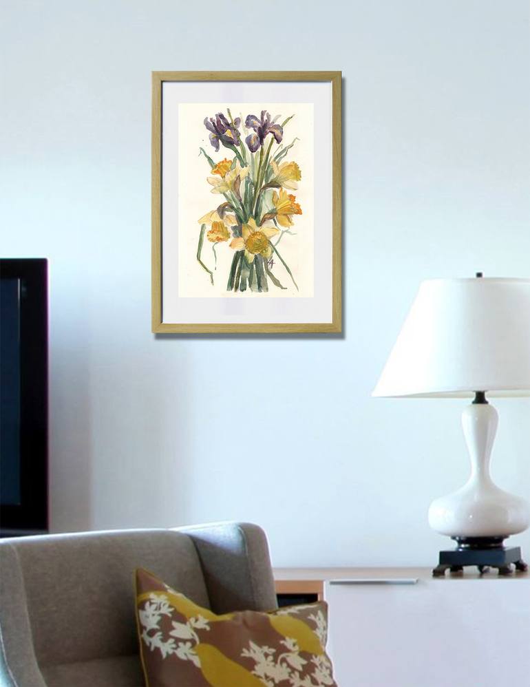 Original Impressionism Floral Painting by Olena Lykhodid