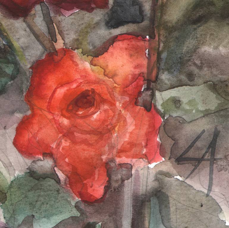 Original Impressionism Floral Painting by Olena Lykhodid