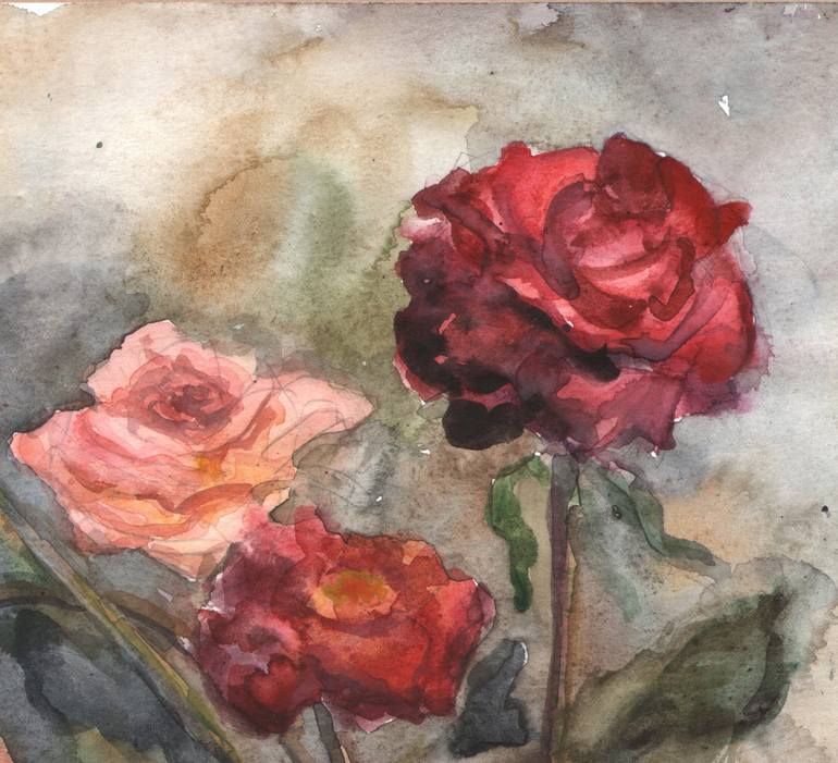 Original Impressionism Floral Painting by Olena Lykhodid