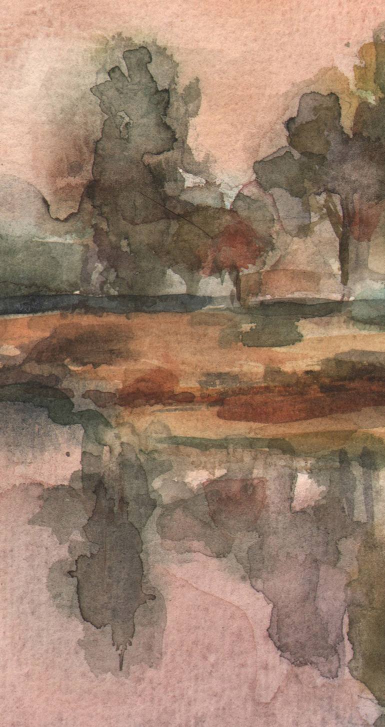 Original Impressionism Landscape Painting by Olena Lykhodid