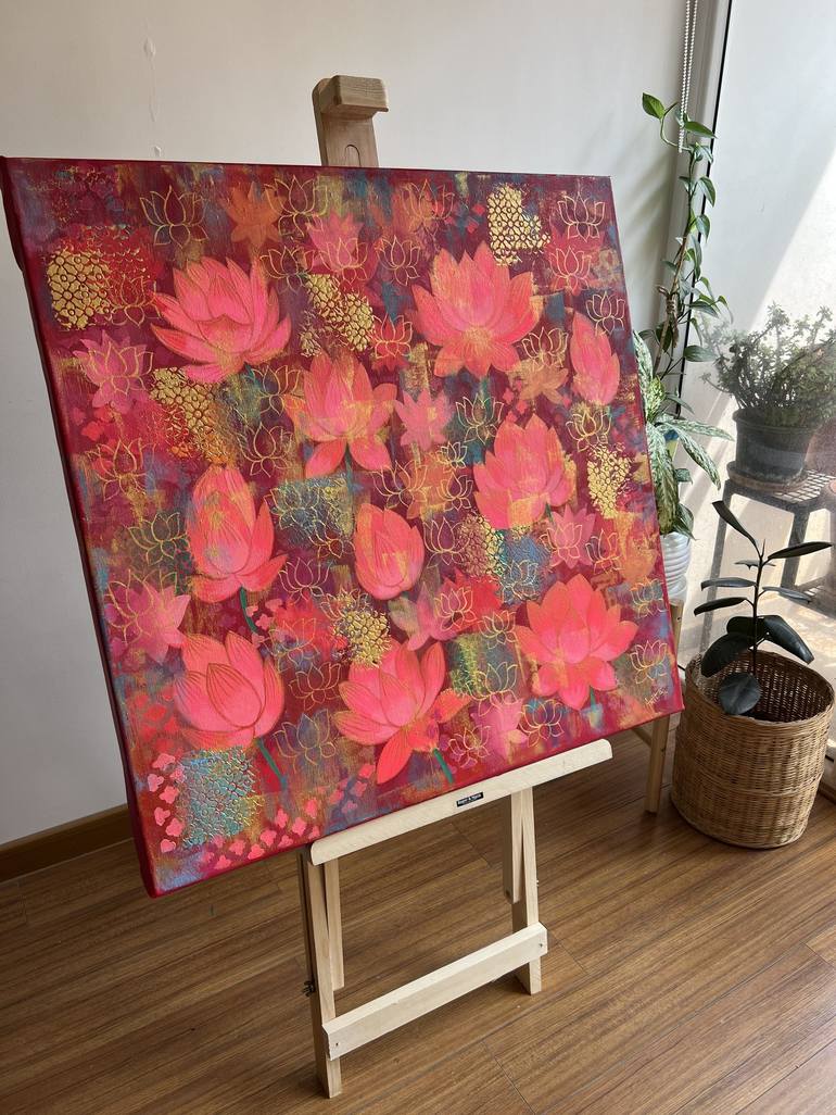 Original Contemporary Floral Painting by Amita Dand