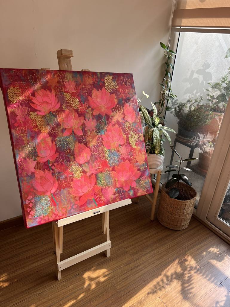 Original Contemporary Floral Painting by Amita Dand