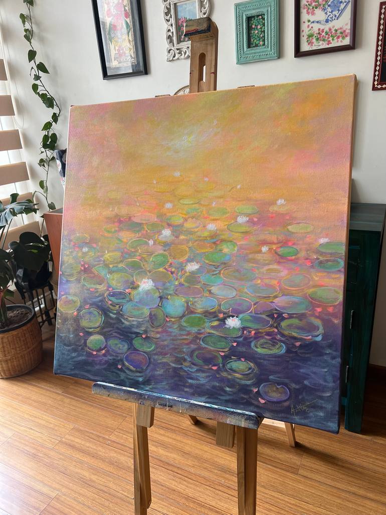 Original Abstract Floral Painting by Amita Dand