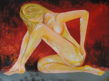 Original Abstract Expressionism Nude Paintings by Amita Dand