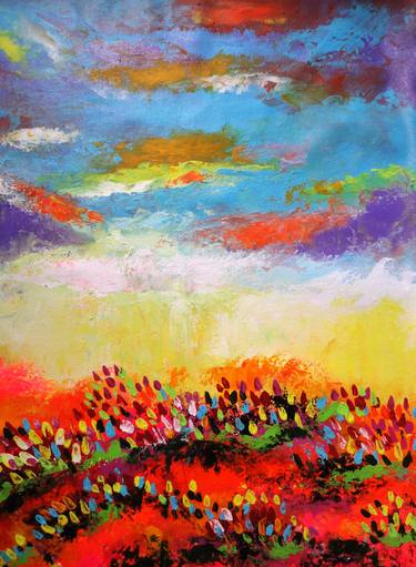 Original Abstract Landscape Paintings by Amita Dand