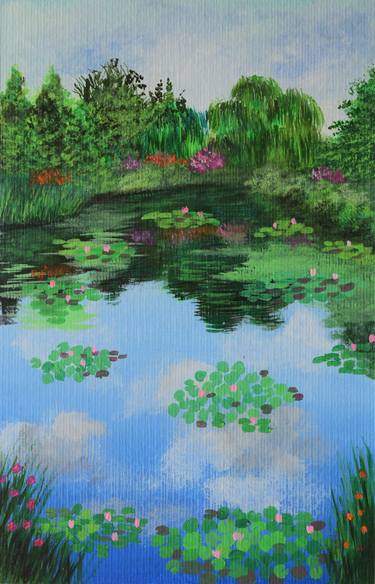 Monets Garden ! Impressionist art on paper thumb