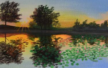 Print of Realism Landscape Paintings by Amita Dand