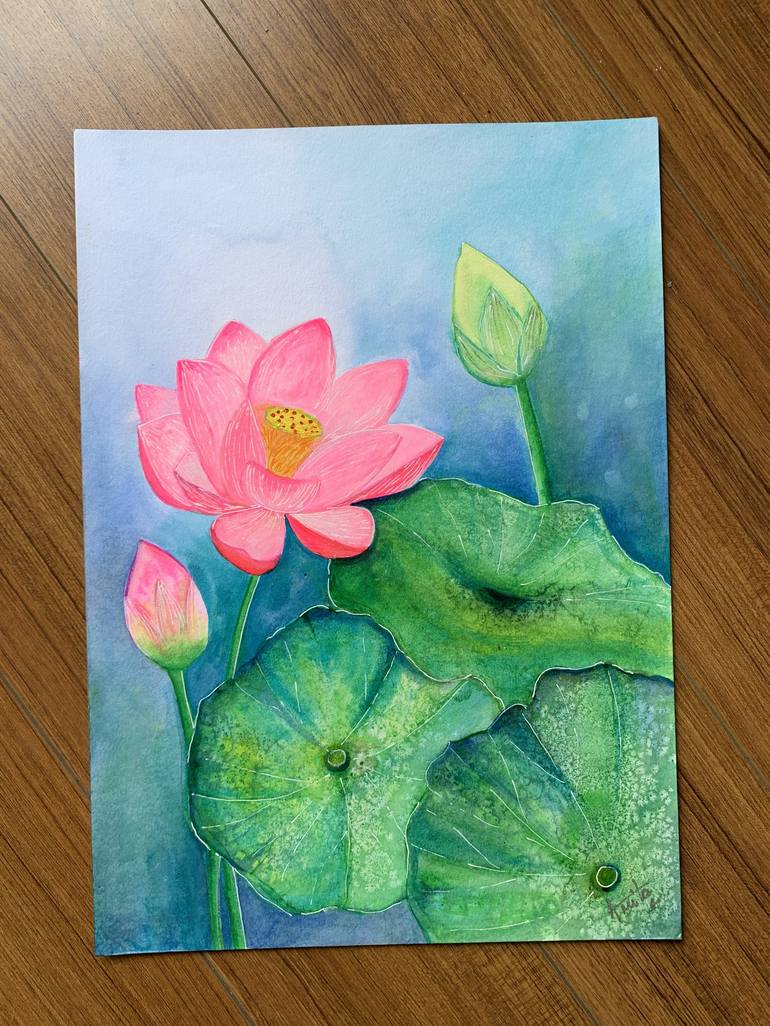 Original Floral Painting by Amita Dand