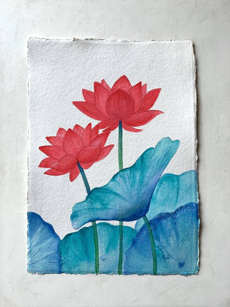 Original Floral Painting by Amita Dand