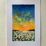 full image view of daisy field painting