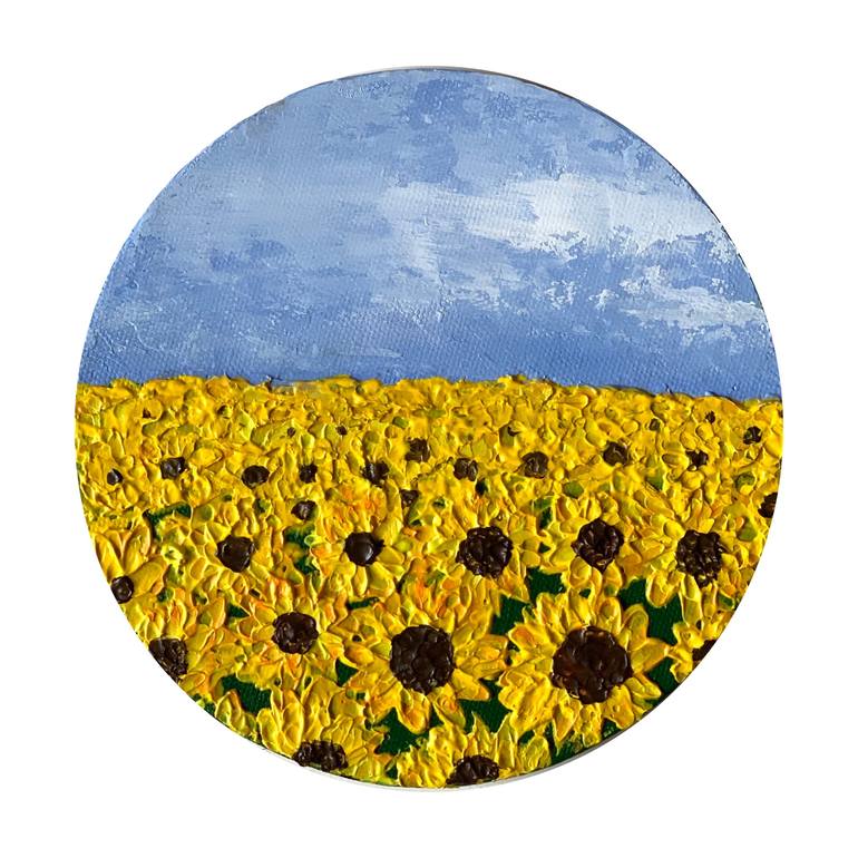 impasto sunflower painting