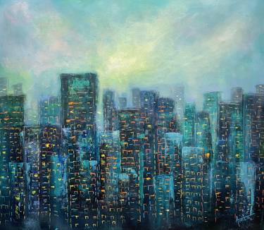 Original Abstract Architecture Paintings by Amita Dand