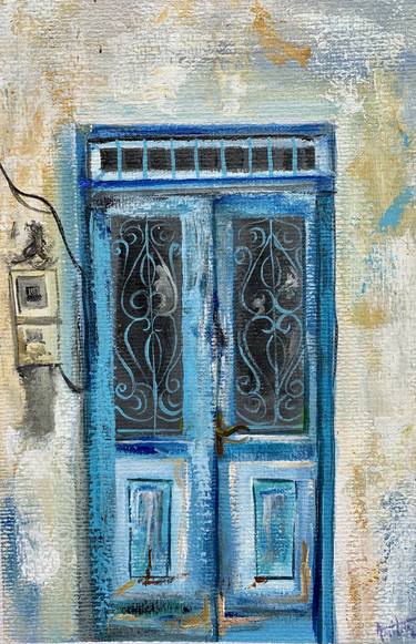 Old blue door thumb