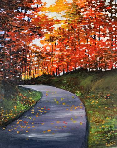 Original Impressionism Landscape Paintings by Amita Dand