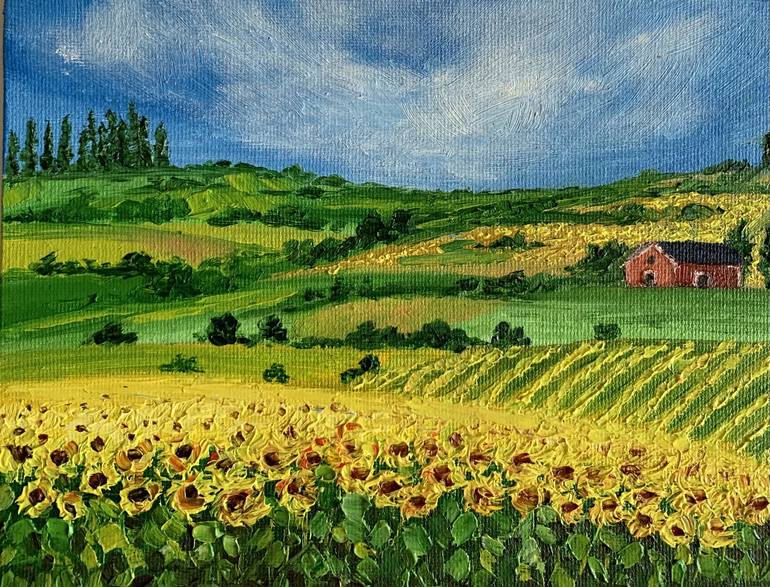 monet sunflower garden