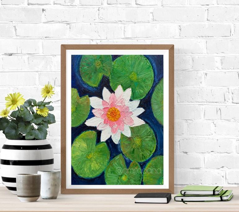 Original Impressionism Floral Painting by Amita Dand