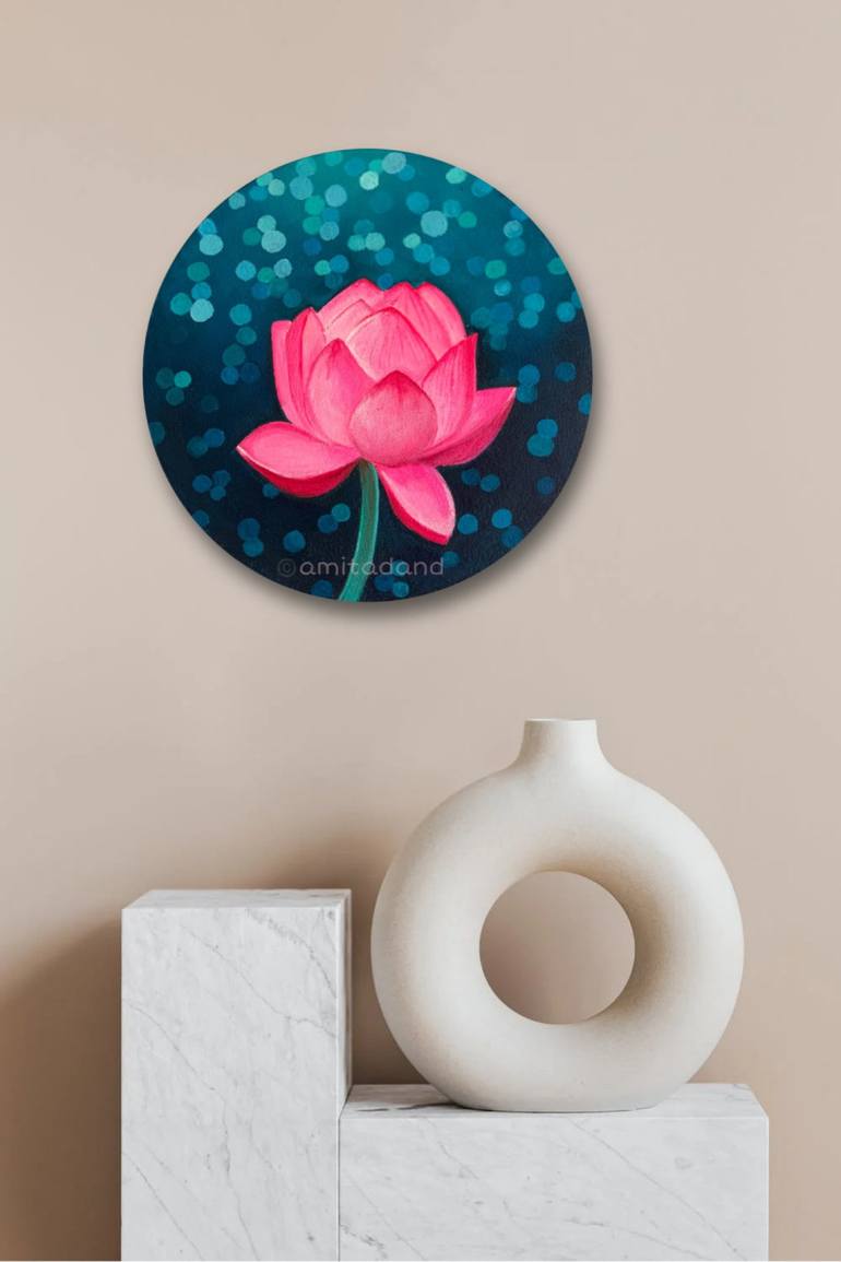 Original Modern Floral Painting by Amita Dand