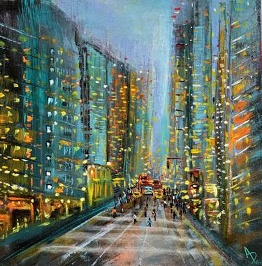 Original Expressionism Cities Paintings by Amita Dand