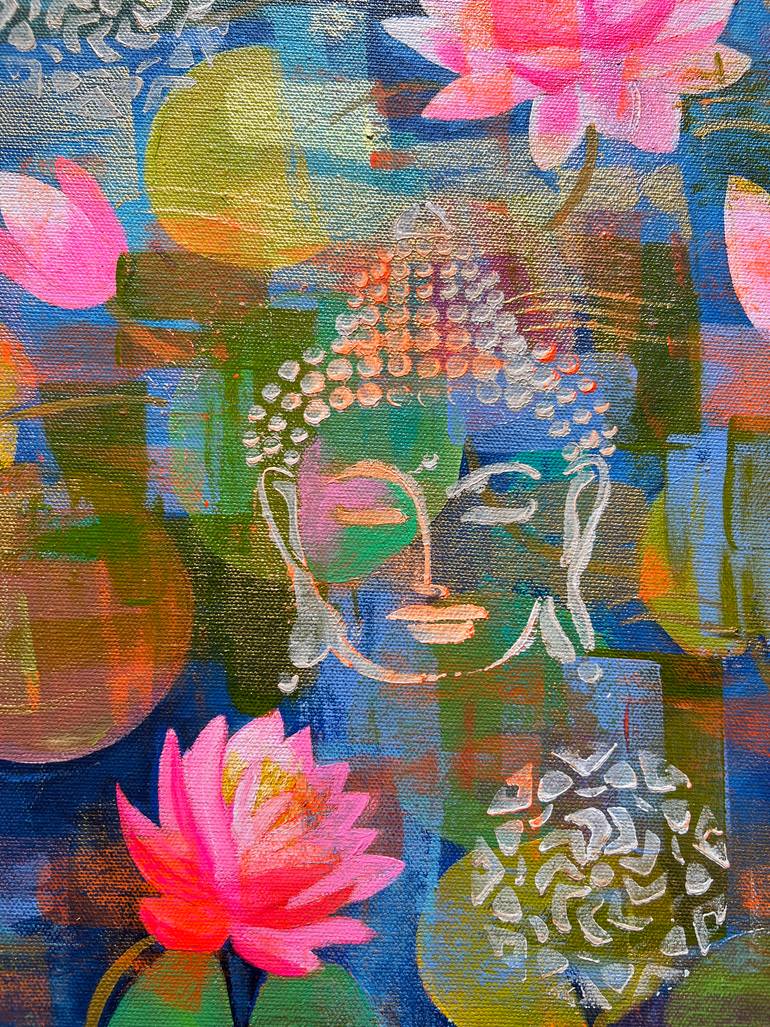 Original Abstract Floral Painting by Amita Dand