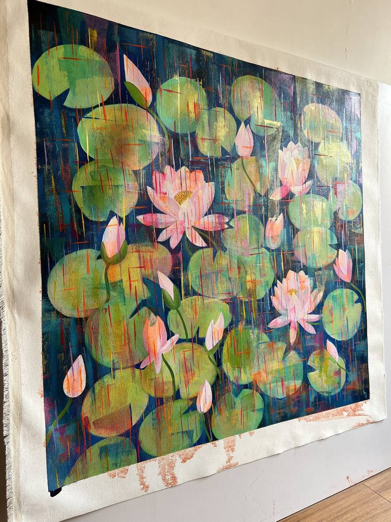 Original Abstract Floral Painting by Amita Dand