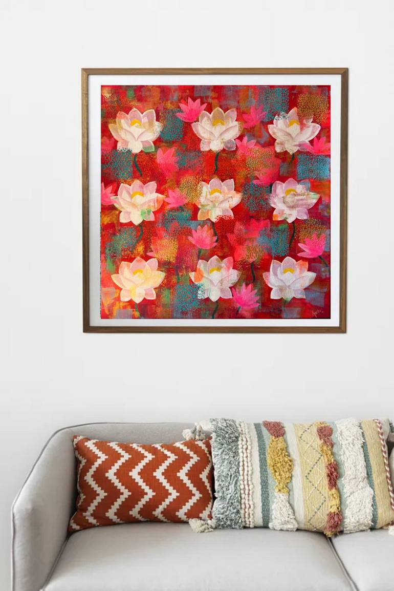 Original Contemporary Floral Painting by Amita Dand