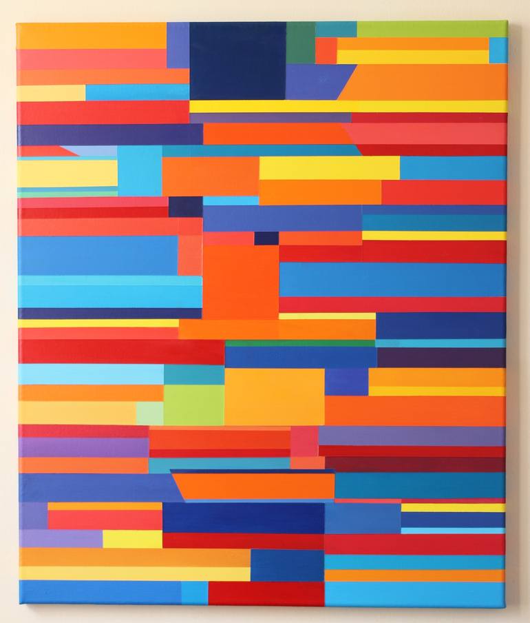 Original Abstract Geometric Painting by Jon Redman