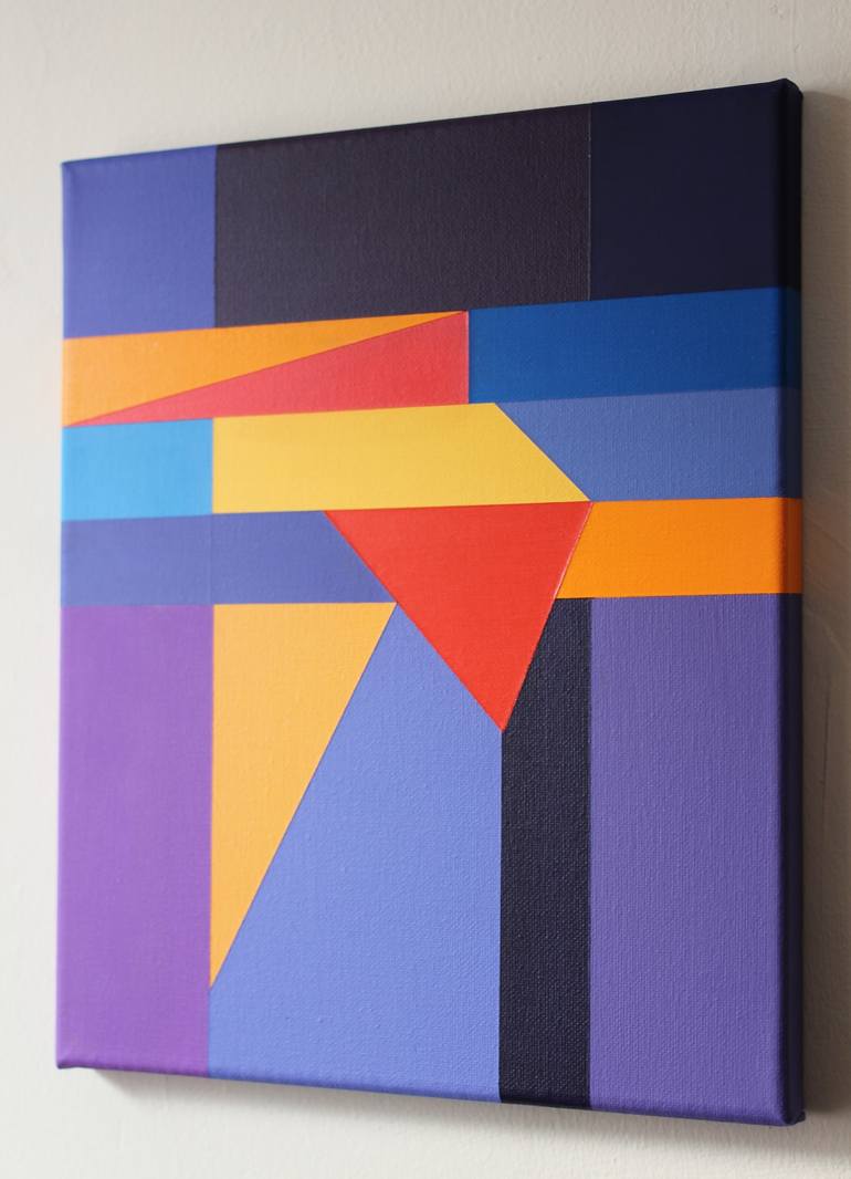 Original Abstract Geometric Painting by Jon Redman