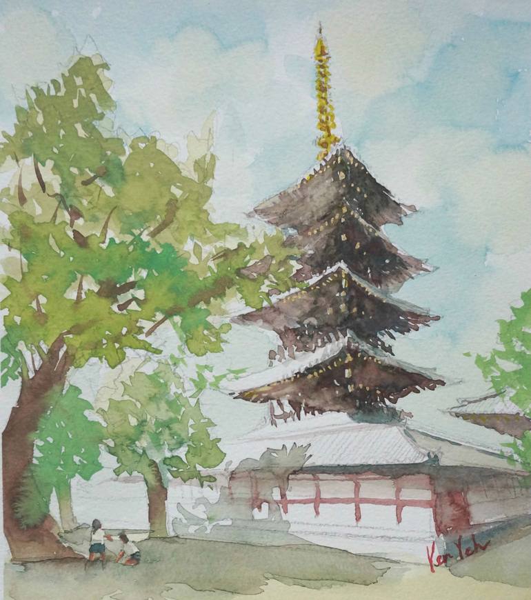 Tennōji-ku Painting by Ken Yeh | Saatchi Art