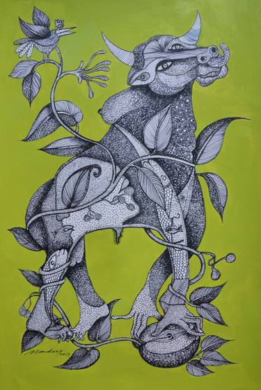 Original Animal Drawings by mandeep kumar ghai