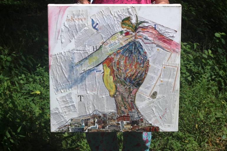 Original Abstract Travel Collage by Aakanksha Dayma