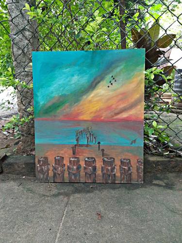 Original Modern Beach Paintings by Aakanksha Dayma