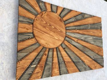 wood wall art/ORANGE SUN thumb