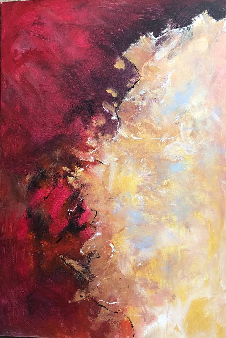 Original Abstract Expressionism Abstract Painting by Snezana Djordjevic