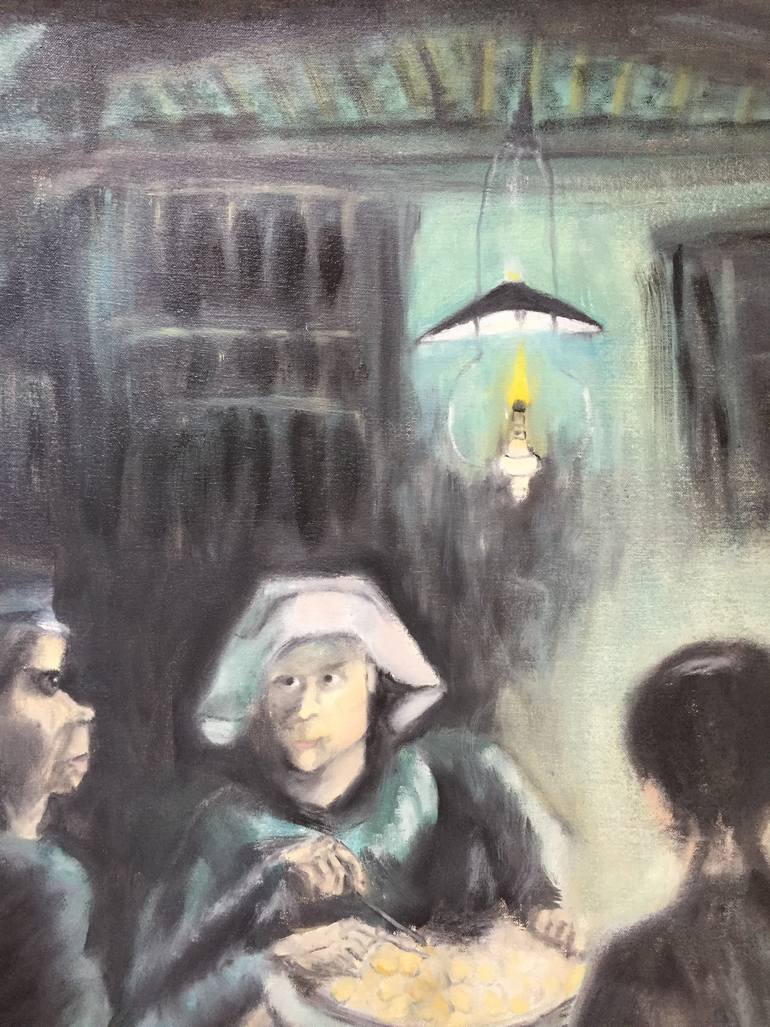 Original Impressionism People Painting by Richard Schlicher