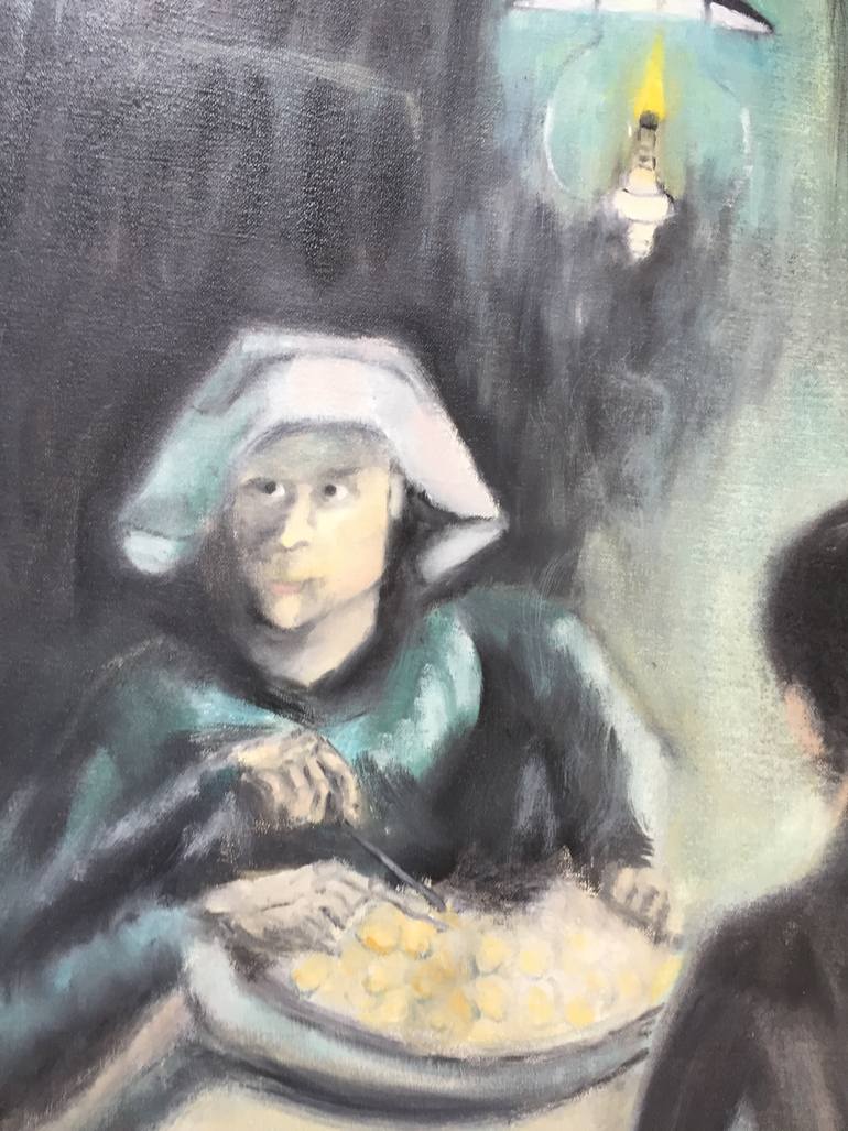 Original Impressionism People Painting by Richard Schlicher