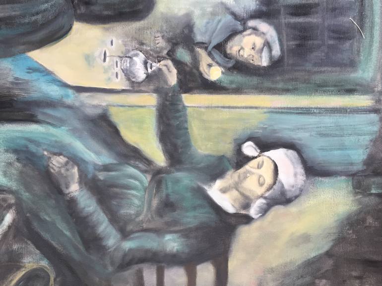 Original Impressionism People Painting by Richard Schlicher