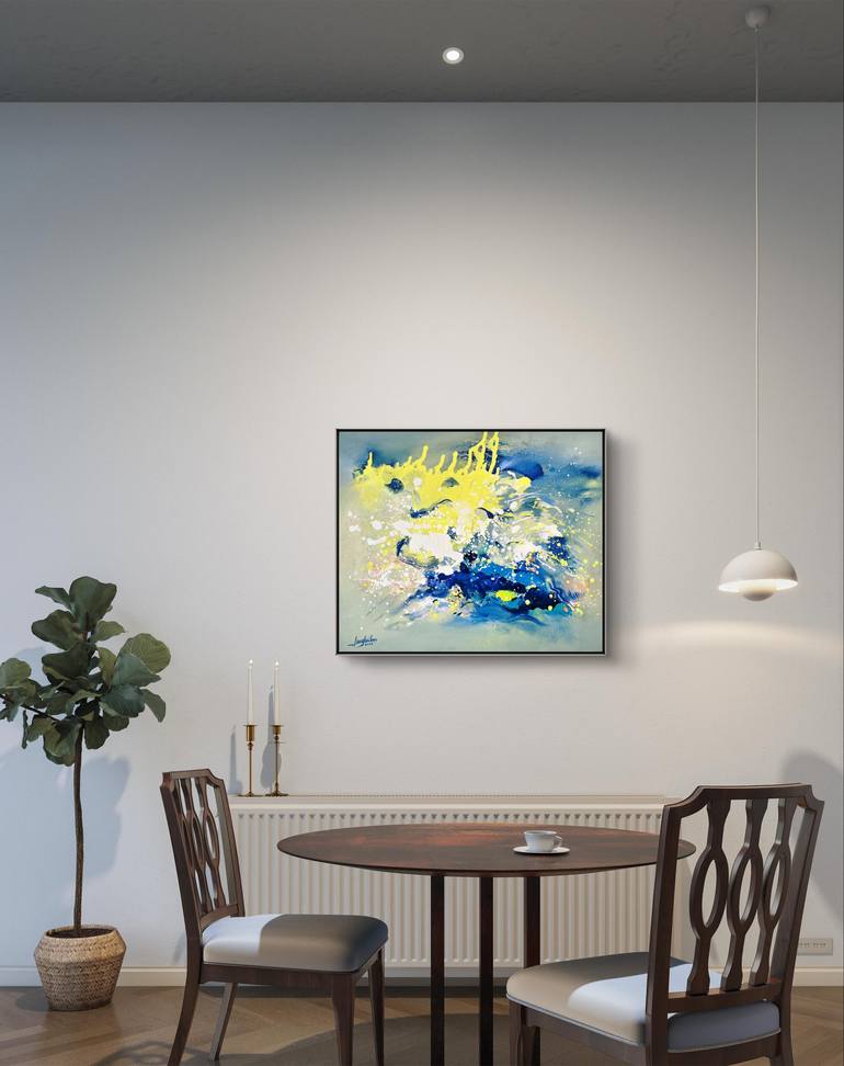 Original Abstract Expressionism Abstract Painting by Liang Hailun
