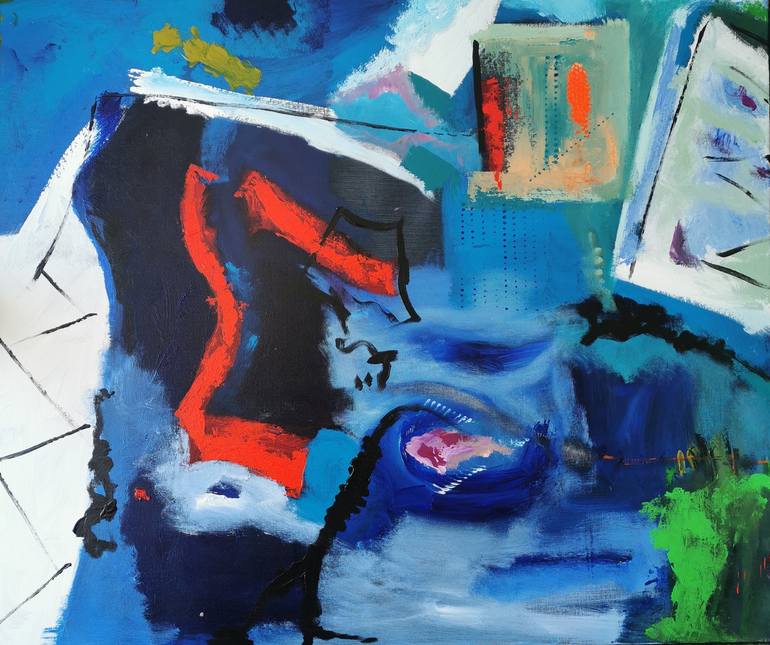 Original Abstract Painting by Willy kammeijer