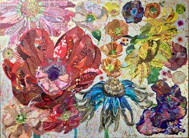 Original Floral Collage by Moira McAinsh