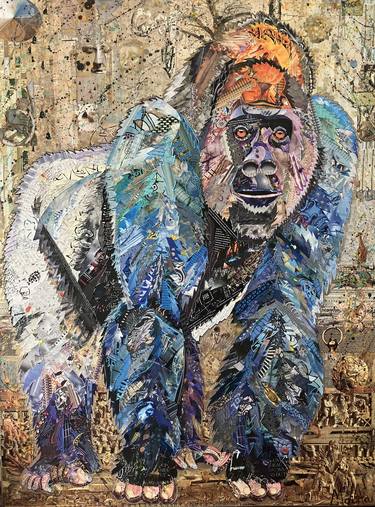 Saatchi Art Artist Moira McAinsh; Collage, “Beware of the Gorilla” #art